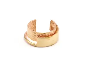 2 Raw Brass Adjustable Rings N0064