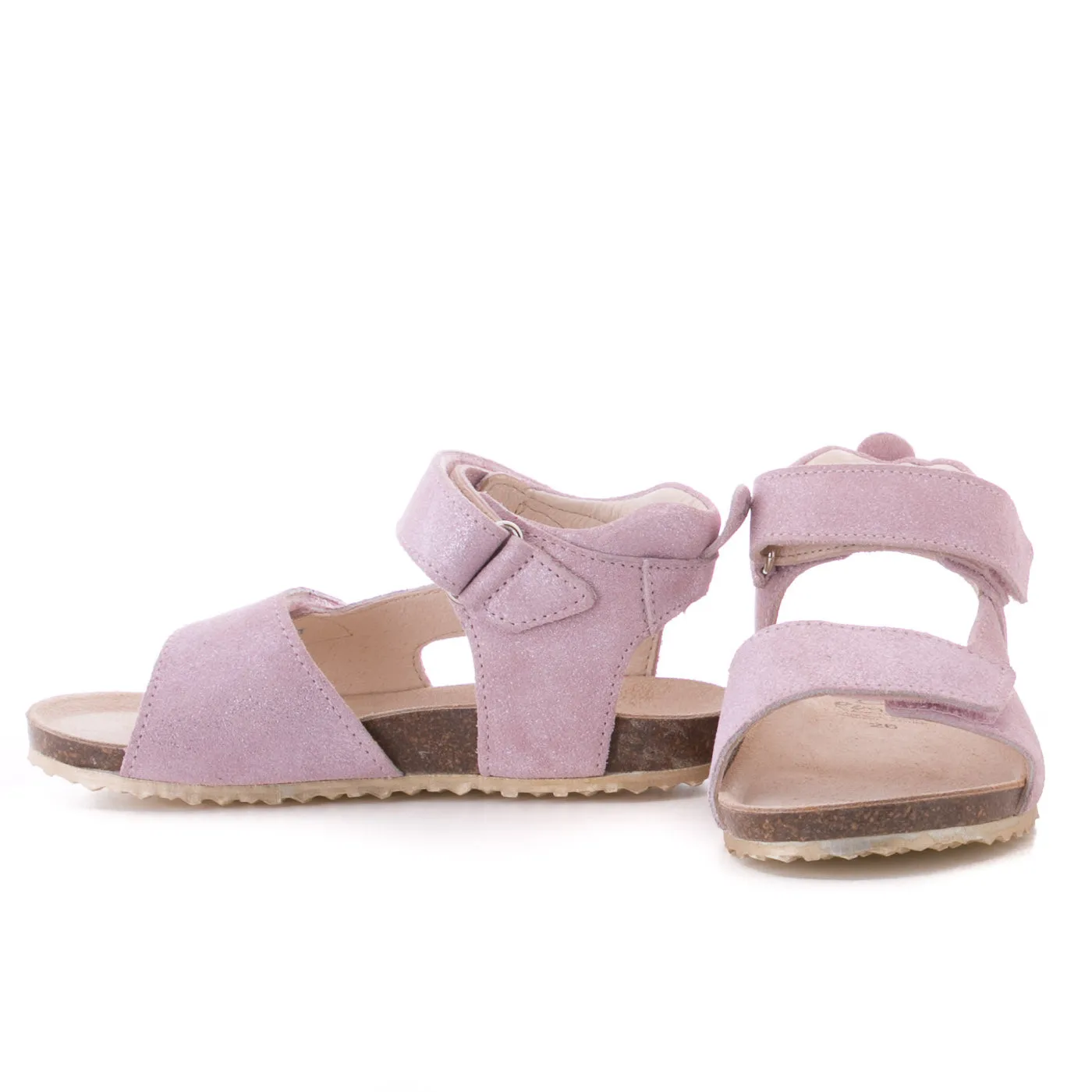 (2508A-3/2509A-3) Emel  pink shiny velcro sandals