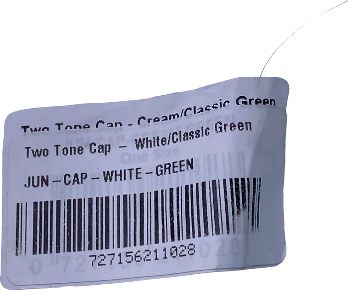 Adanola White/Classic Green Two Tone Cap