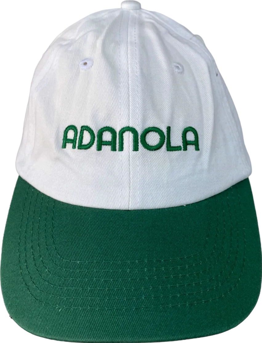 Adanola White/Classic Green Two Tone Cap