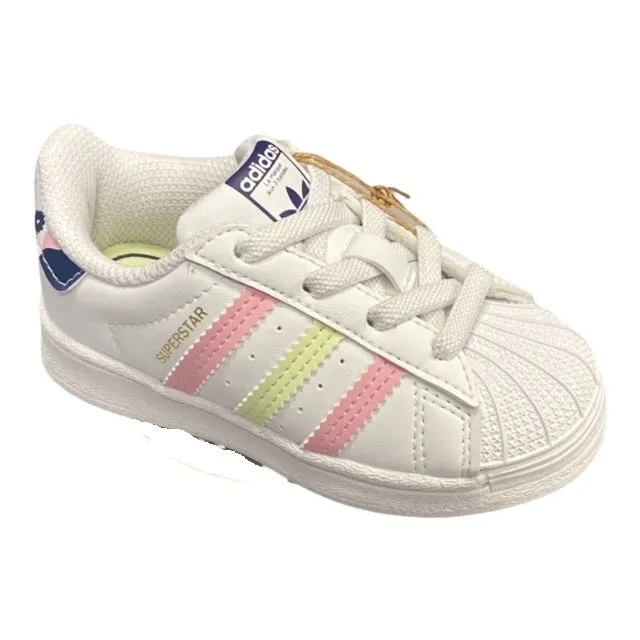 Adidas Originals girls' sneakers Superstar EL I GY3332 white-lemon-pink