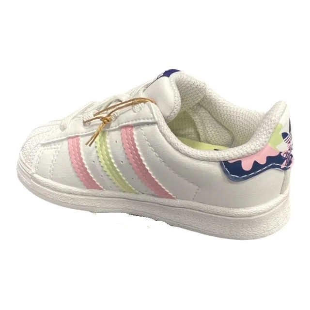 Adidas Originals girls' sneakers Superstar EL I GY3332 white-lemon-pink