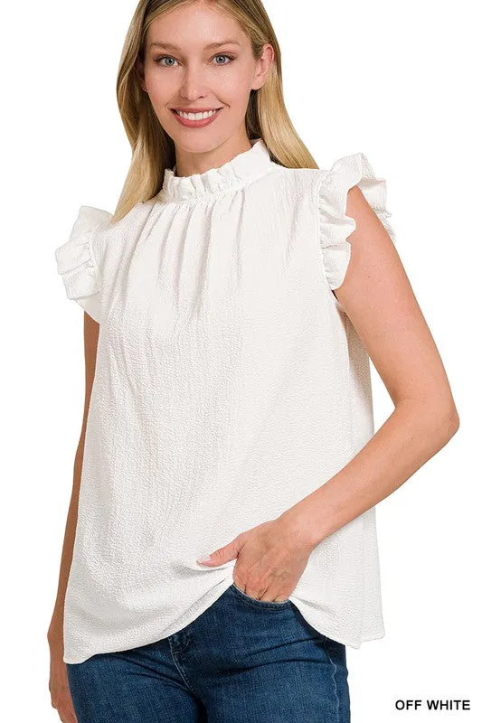 Airflow Mock Neck Sleeveless Blouse - Final Sale