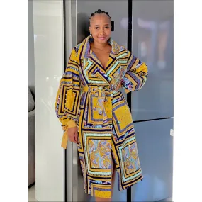 Ankara Long Sleeve Dress