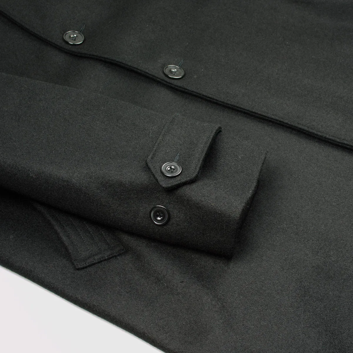 Arpenteur - Utile Melton Wool Coat - Black