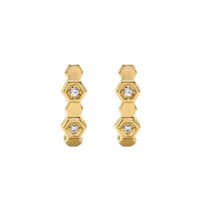 Beehive Pave Stud Earrings