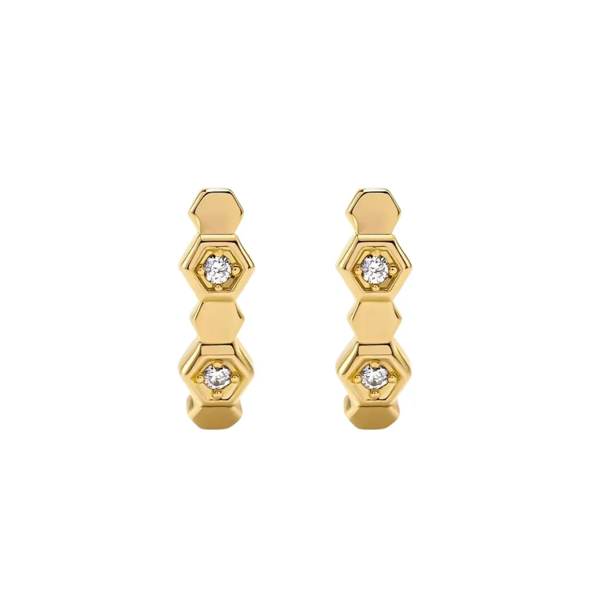 Beehive Pave Stud Earrings