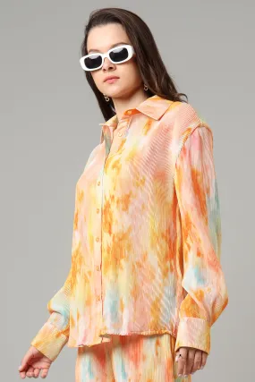 Bestselling Tie Dye Pleated Shirt For Women