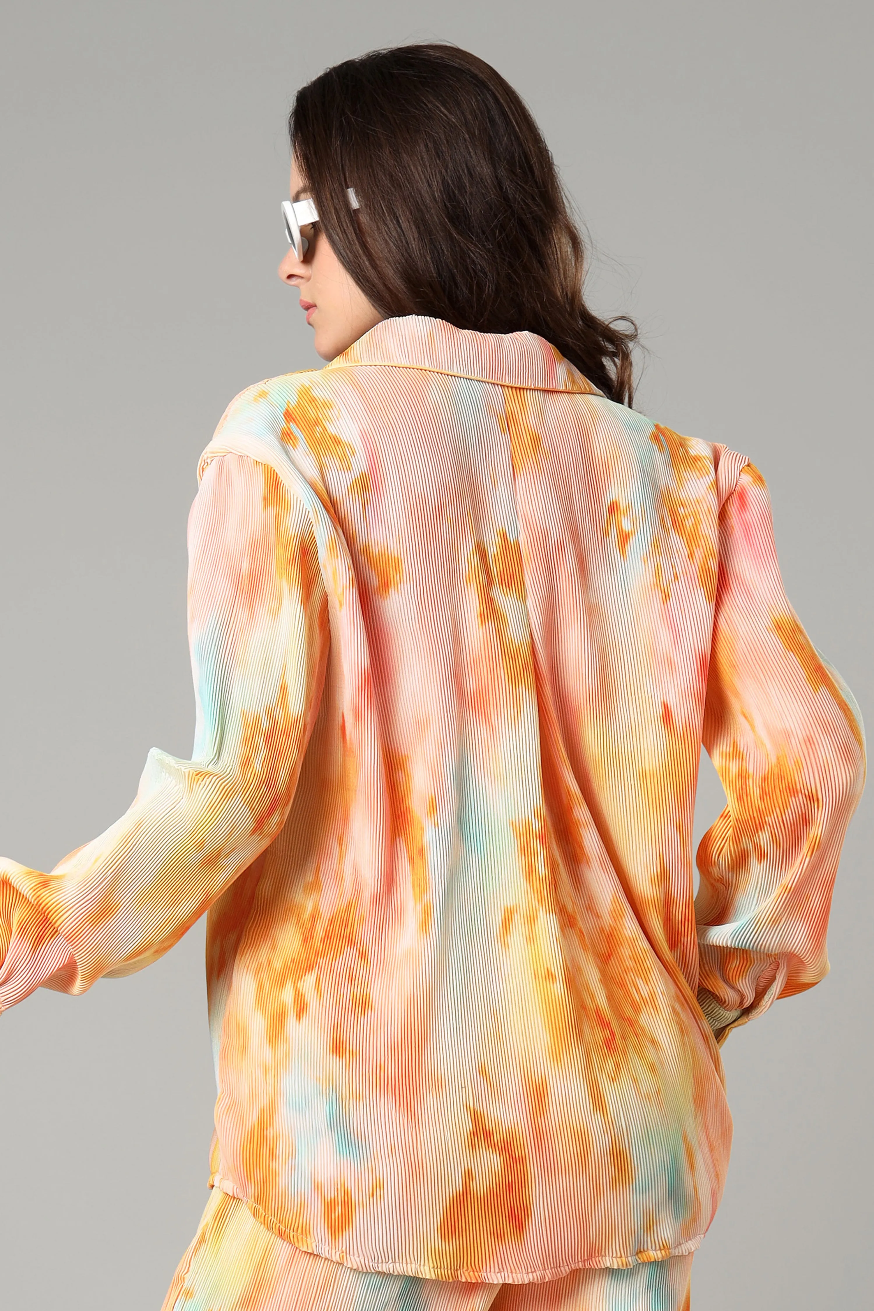 Bestselling Tie Dye Pleated Shirt For Women