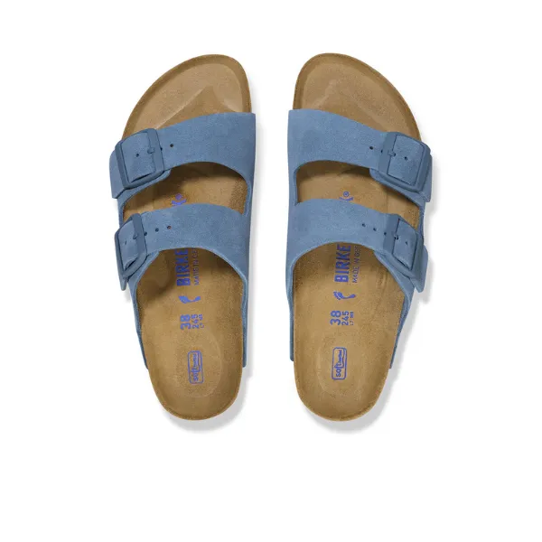 Birkenstock Women's Arizona Soft Footbed Suede Leather Blue