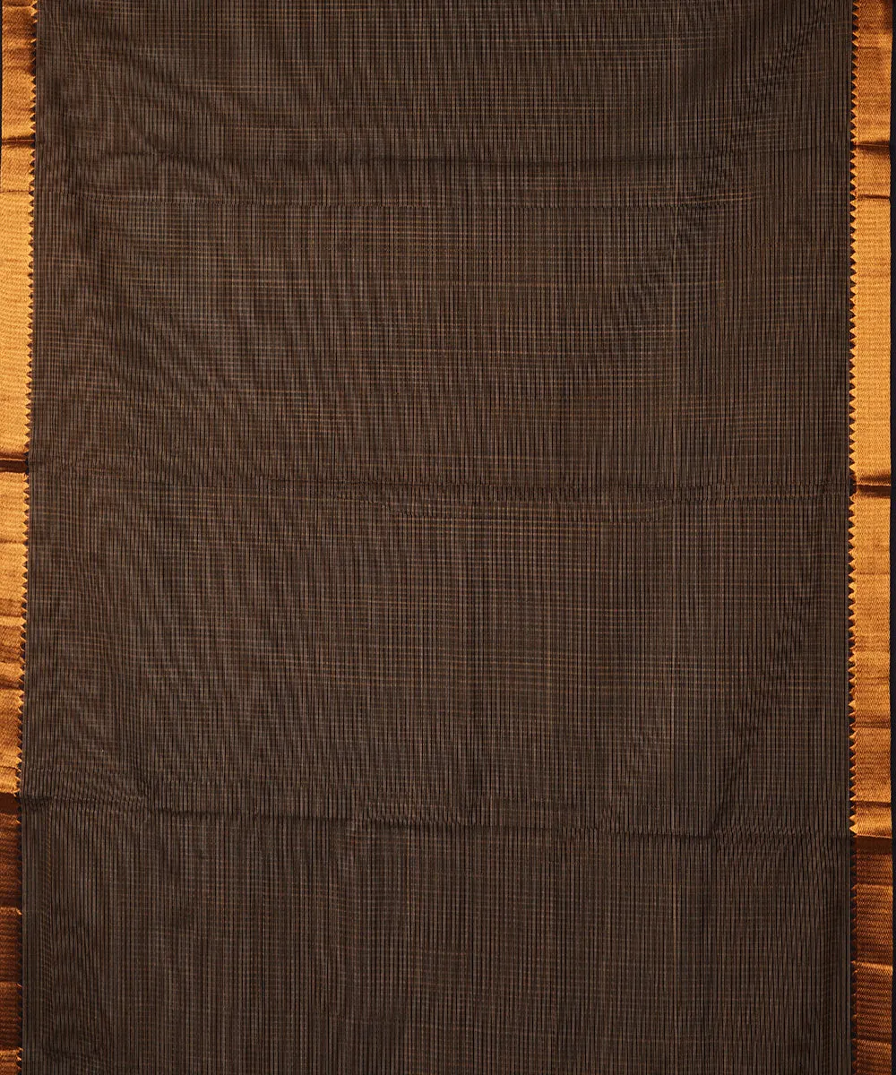 Black handwoven mangalagiri cotton saree