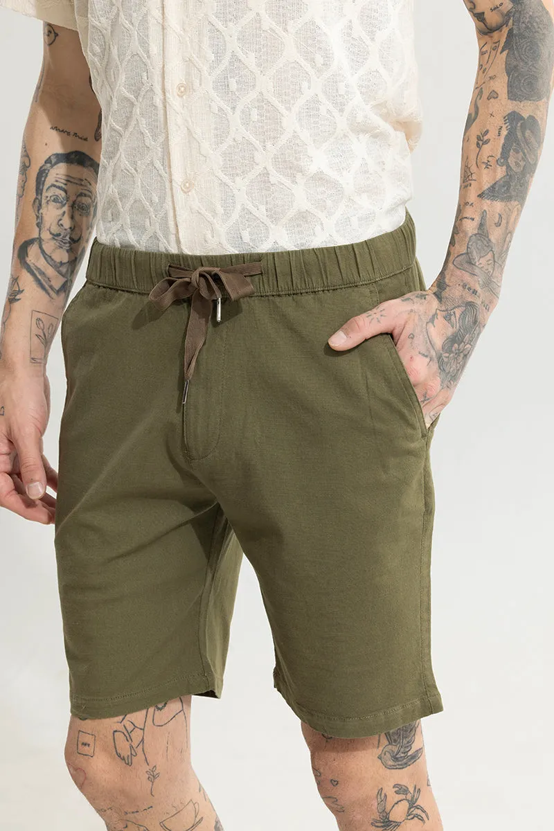 Brocky Green Linen Shorts