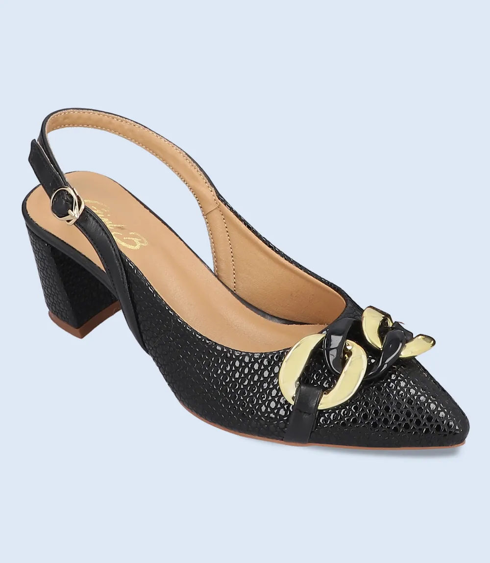 BW8173-BLACK-Women Casual Sling Backs