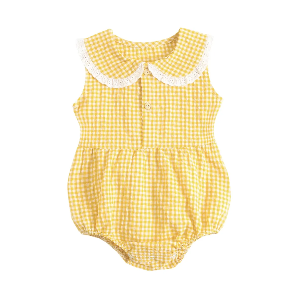 Charming Plaid Baby Suit