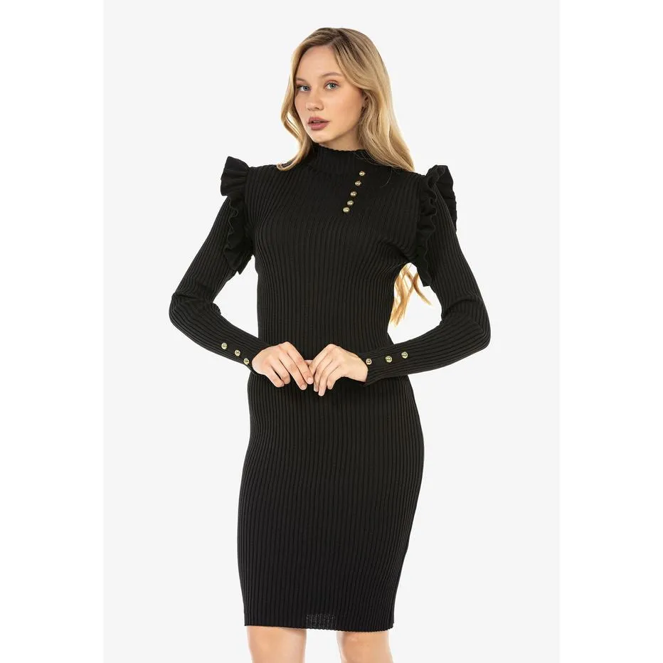 Cipo & Baxx Damen Strickkleid