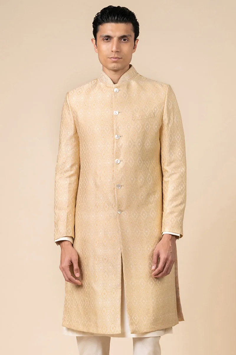 Classic Sherwani With Embroidered Collar