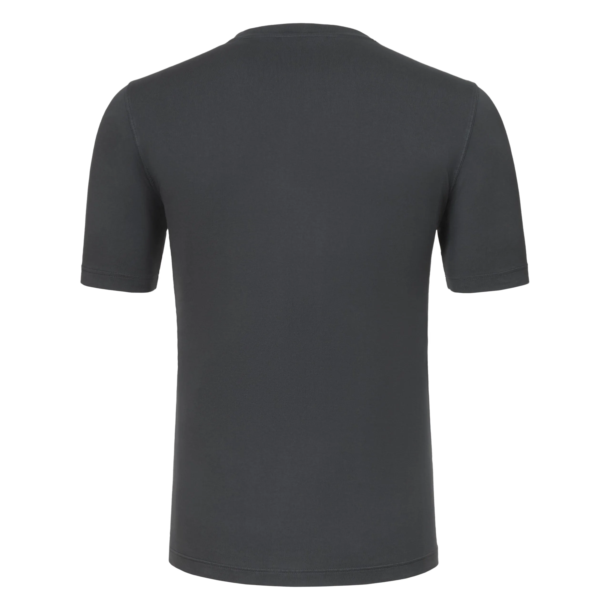 Cotton Crew-Neck T-Shirt in Charcoal Grey