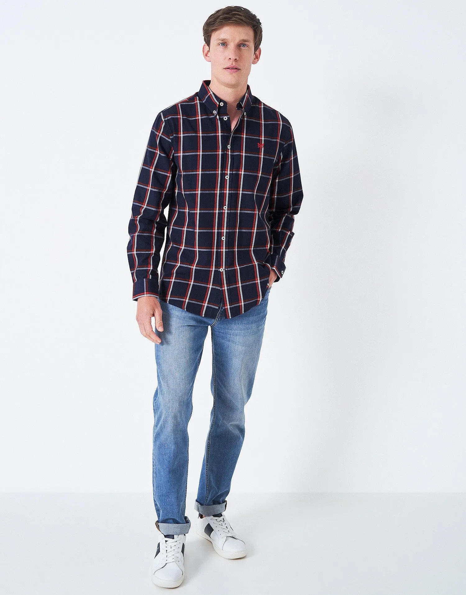 Crew Clothing Mens William Checked Shirt - Long Sleeved