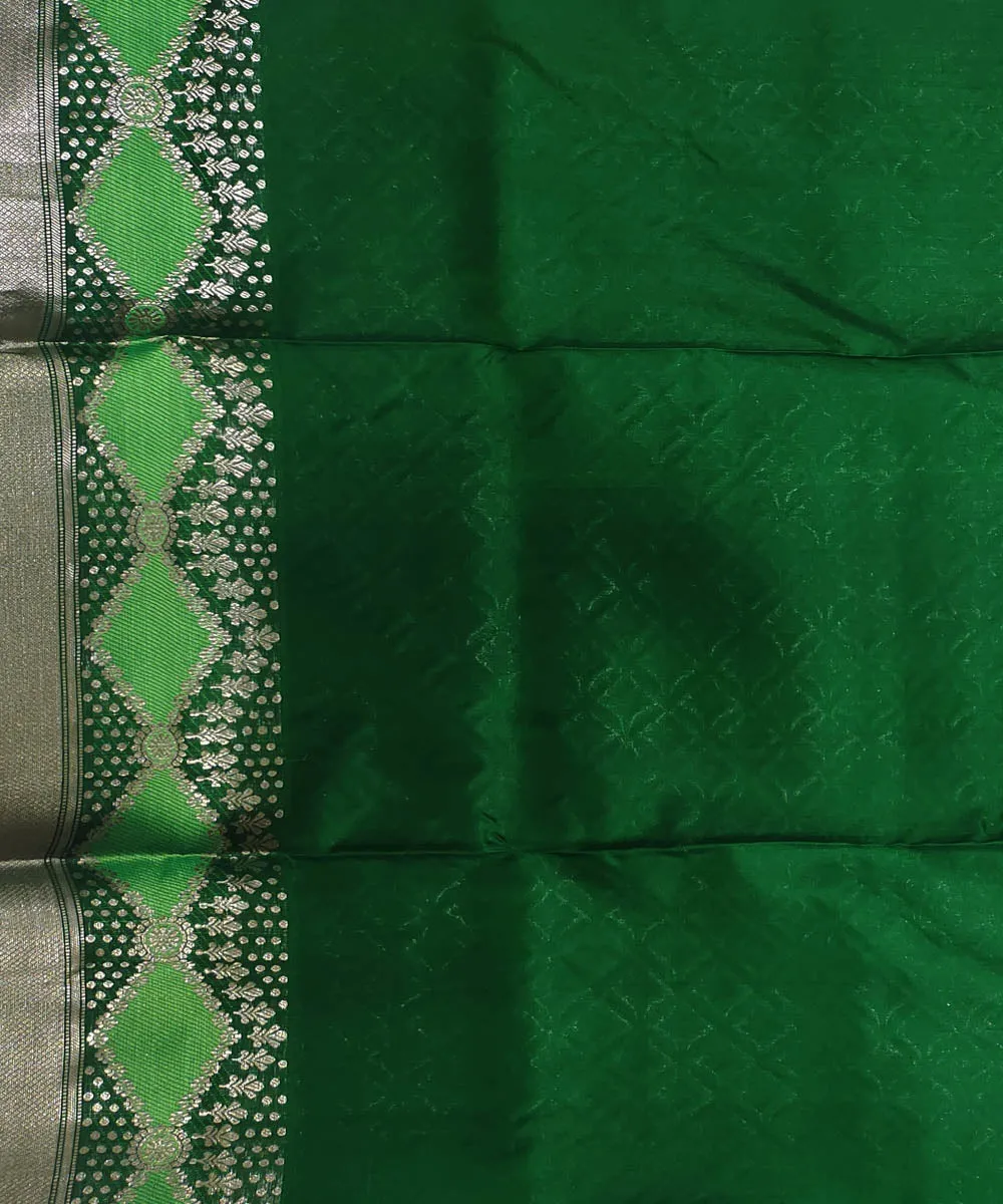 Cyan blue dark green silk handloom venkatagiri saree