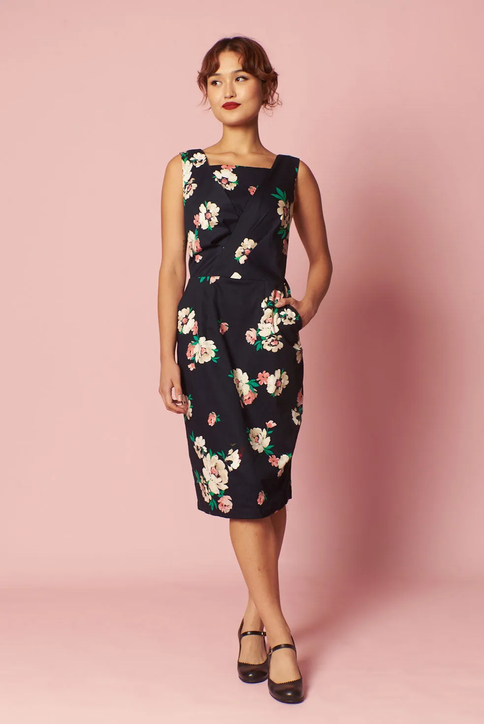 Dalena Navy Floral Dress