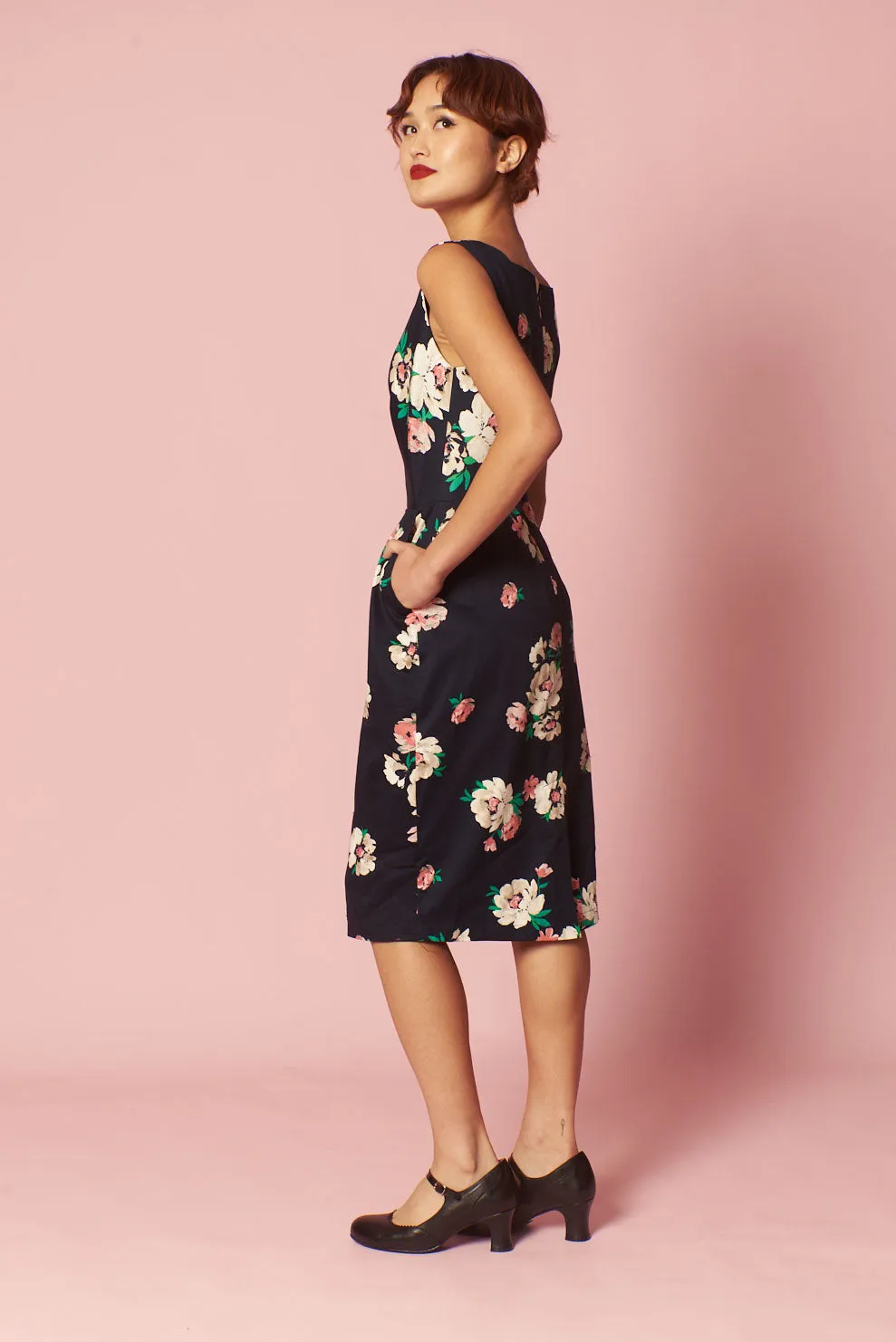 Dalena Navy Floral Dress