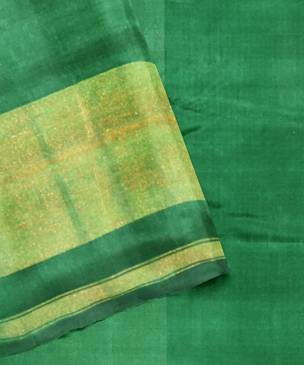 Dark green purpel silk handloom patola saree