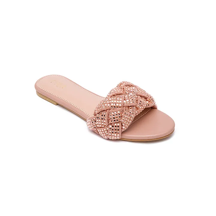 Diamante Braided Slide Sandal MY 191