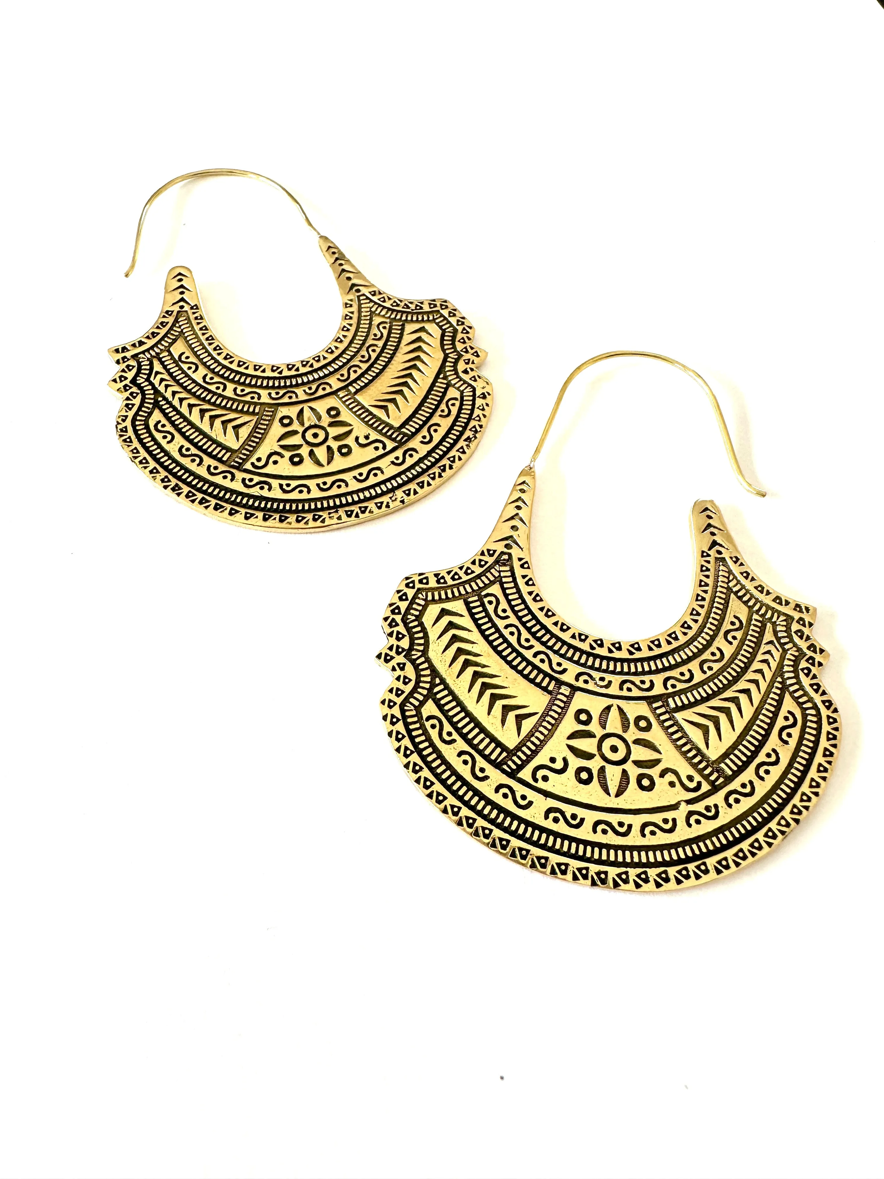 Ela Brass Earring