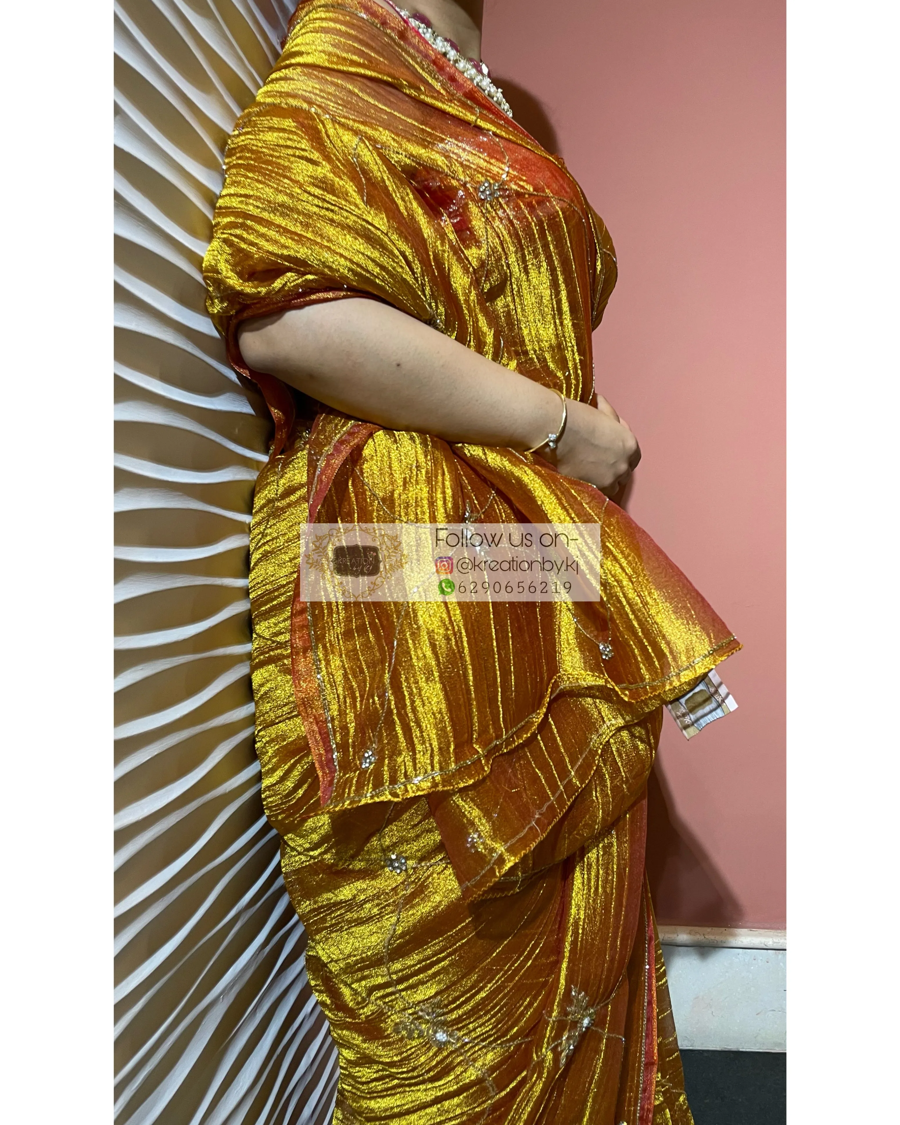 Fiery Gold Kashish Saree