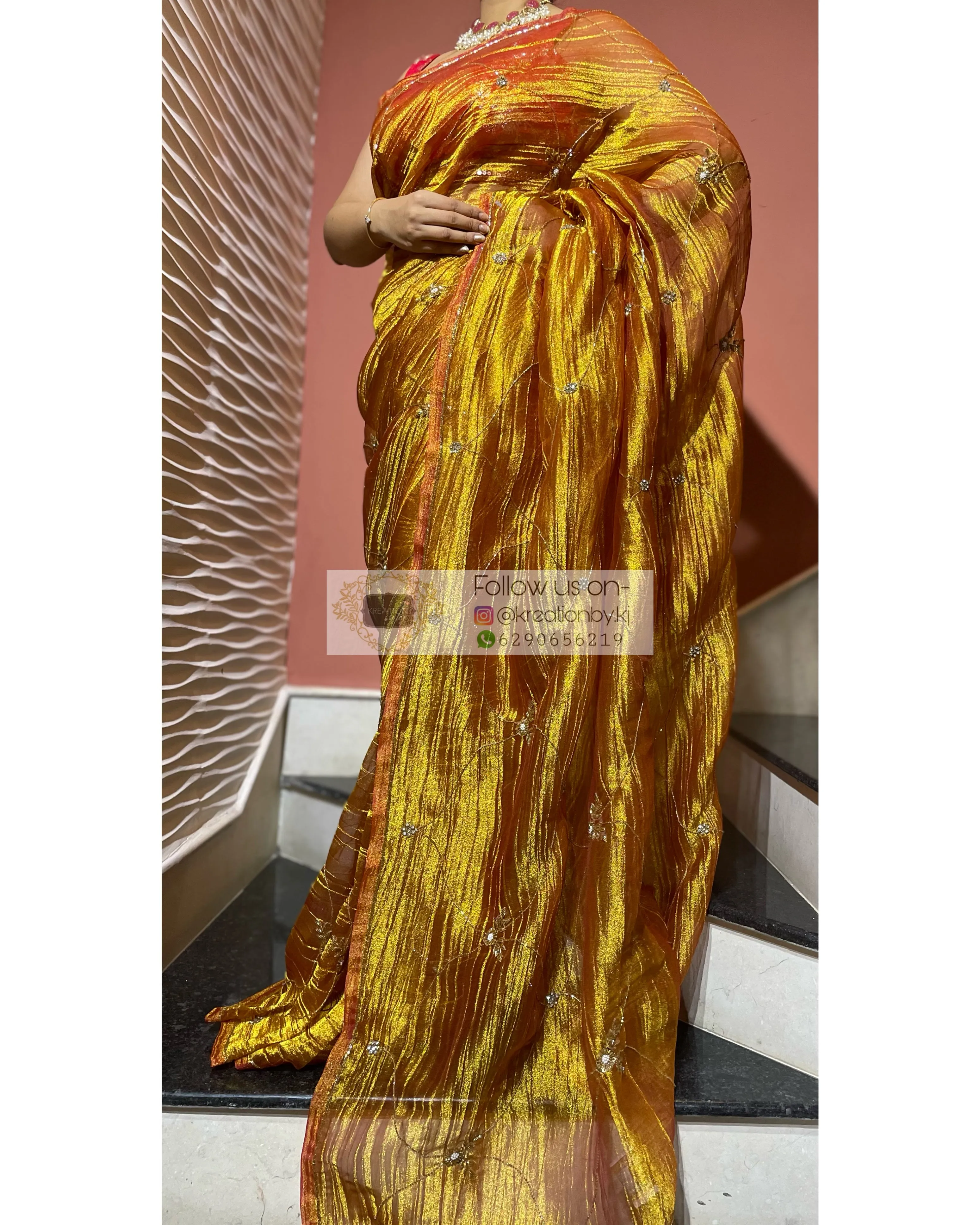 Fiery Gold Kashish Saree