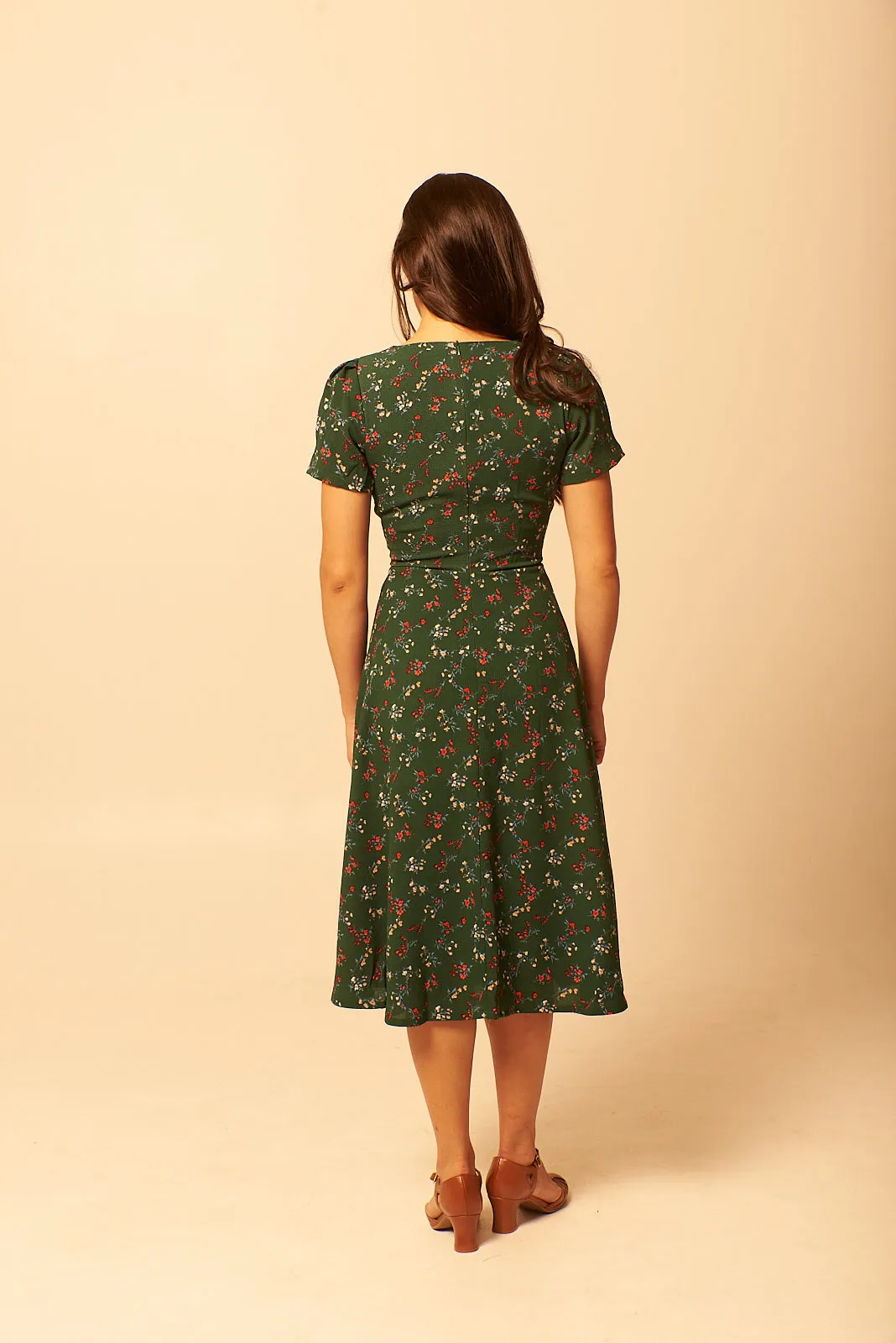 Fiorella Green Cherry Blossom Dress