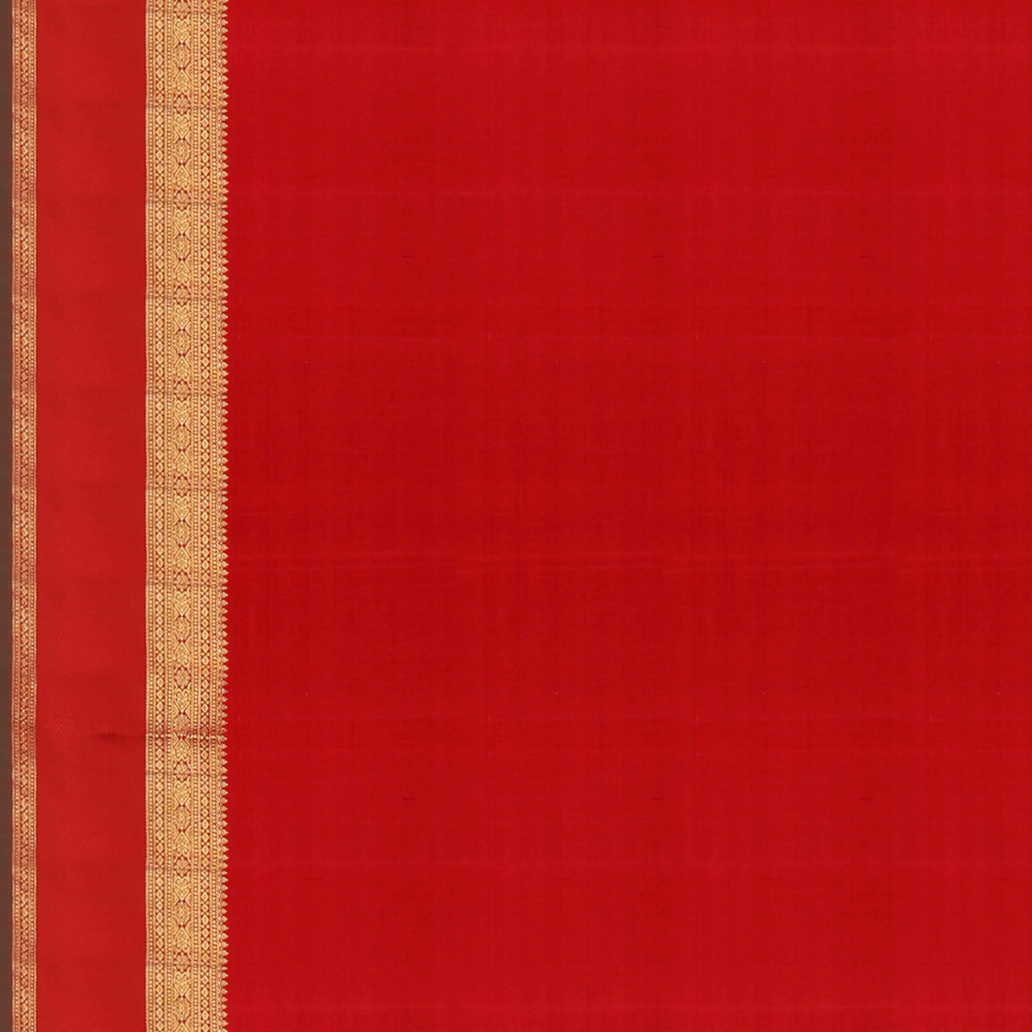 Handwoven Blue with Red Kanjivaram Silk Saree - 1473T005162DSC