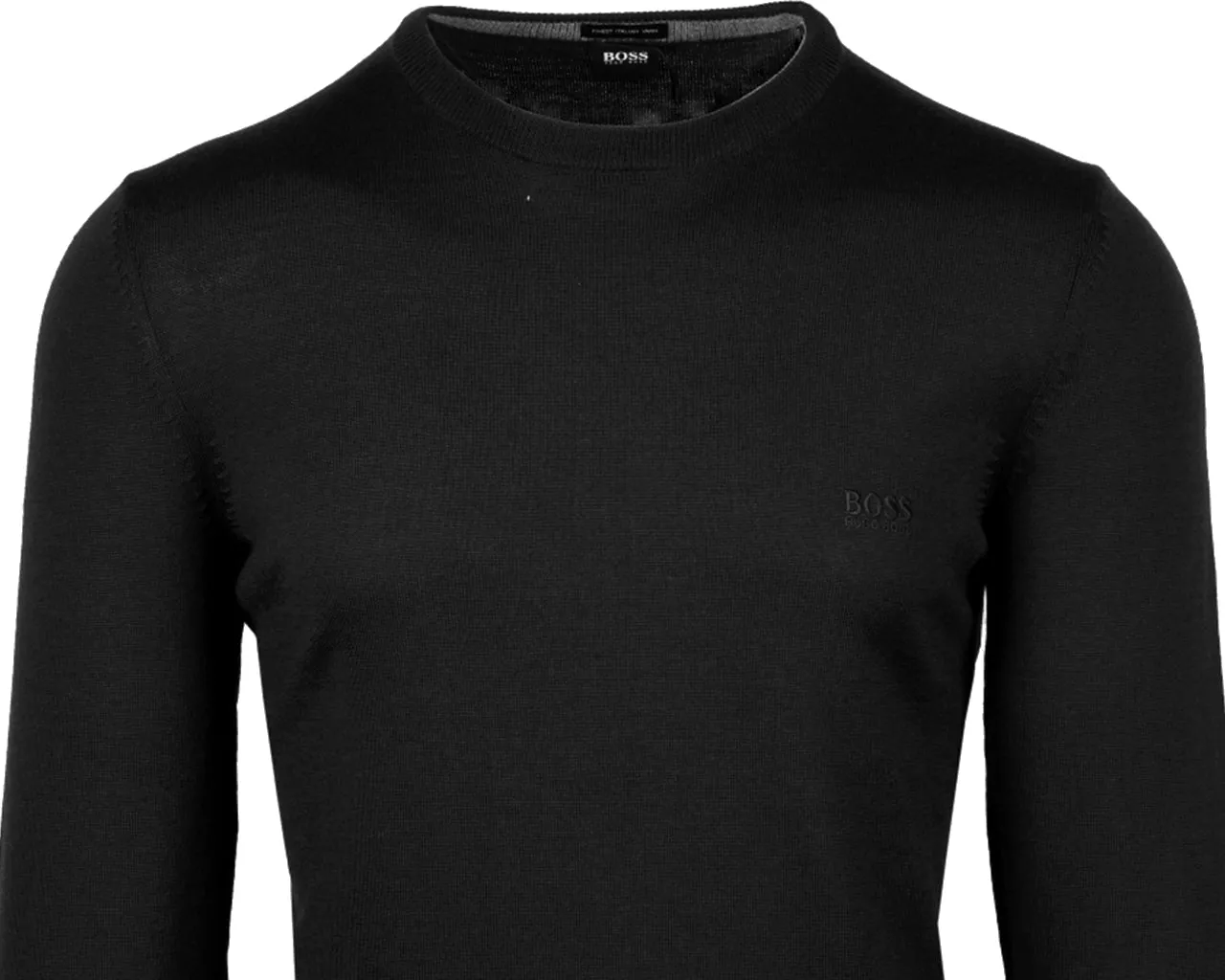 Hugo Boss Botto L 50435442 001 Virgin Wool Sweater Black