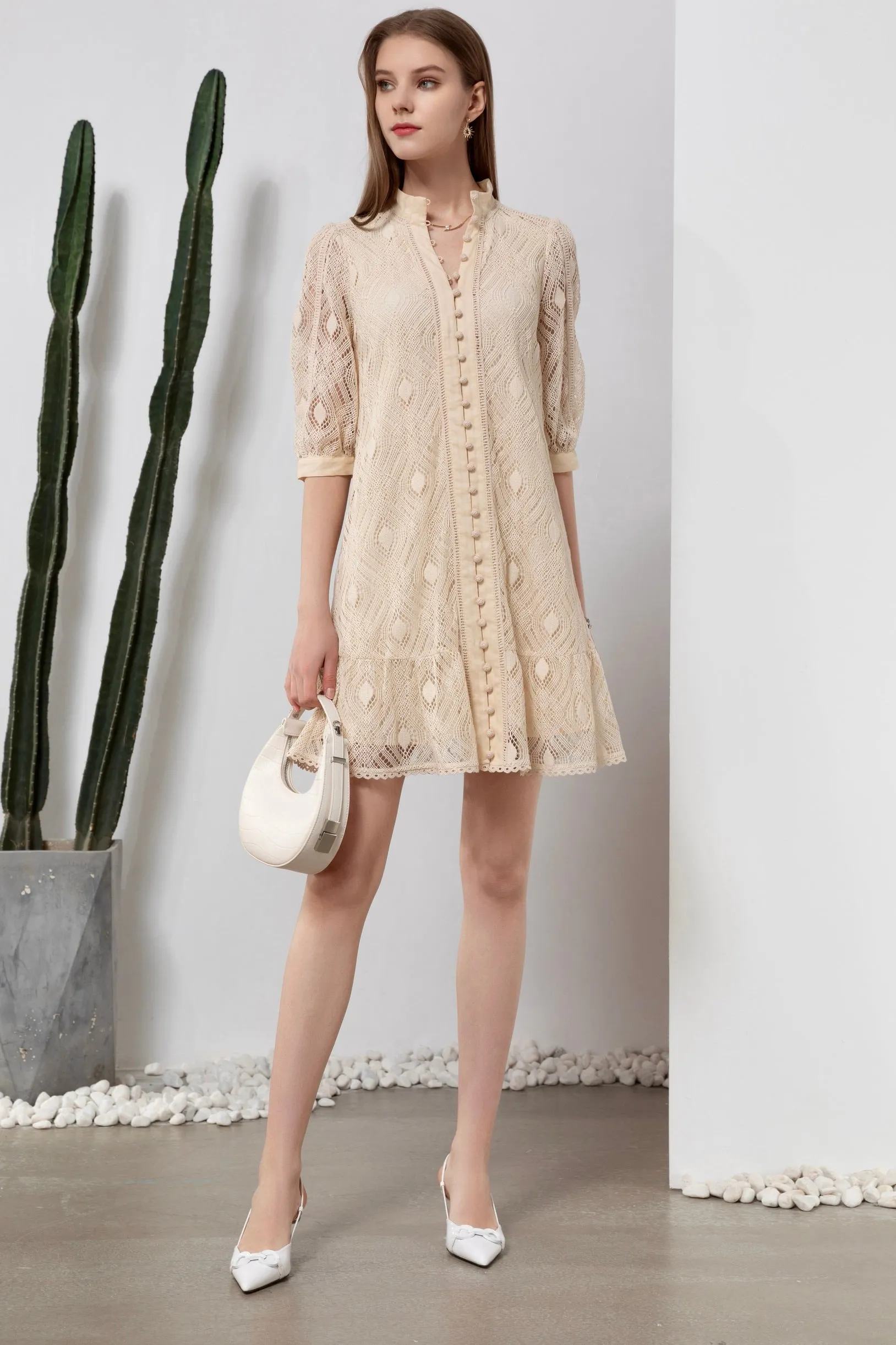 Isadore Mini Dress - Cream - GDS