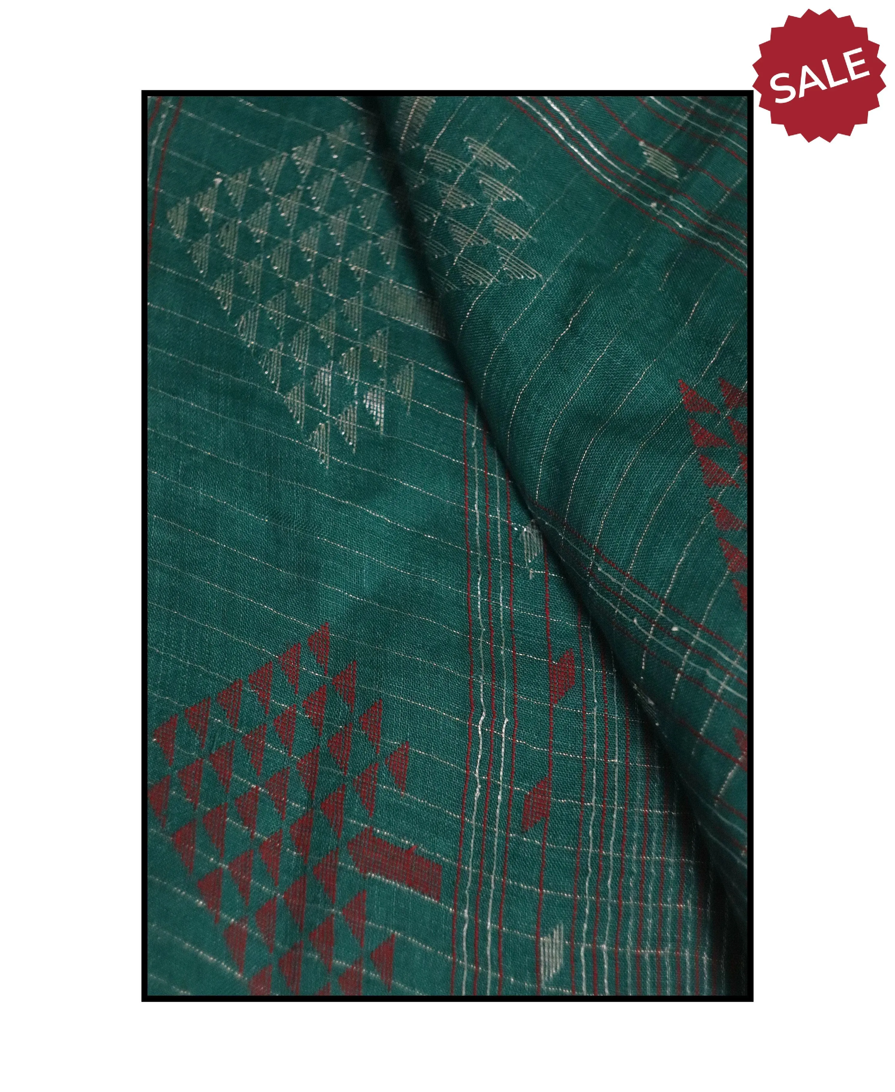 Kaisori Ekaya Tusli Linen Jamdani saree