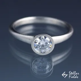 Lab Diamond Bezel Engagement Ring