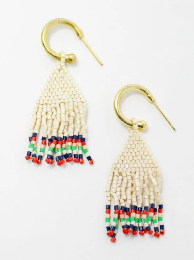 Leta Mini Hoop Fringe Earring