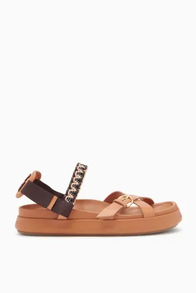 Lilou Macrame Sandal - Pecan Brown