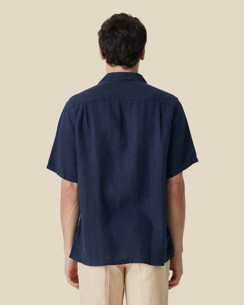 Linen Camp Collar S/S Shirt