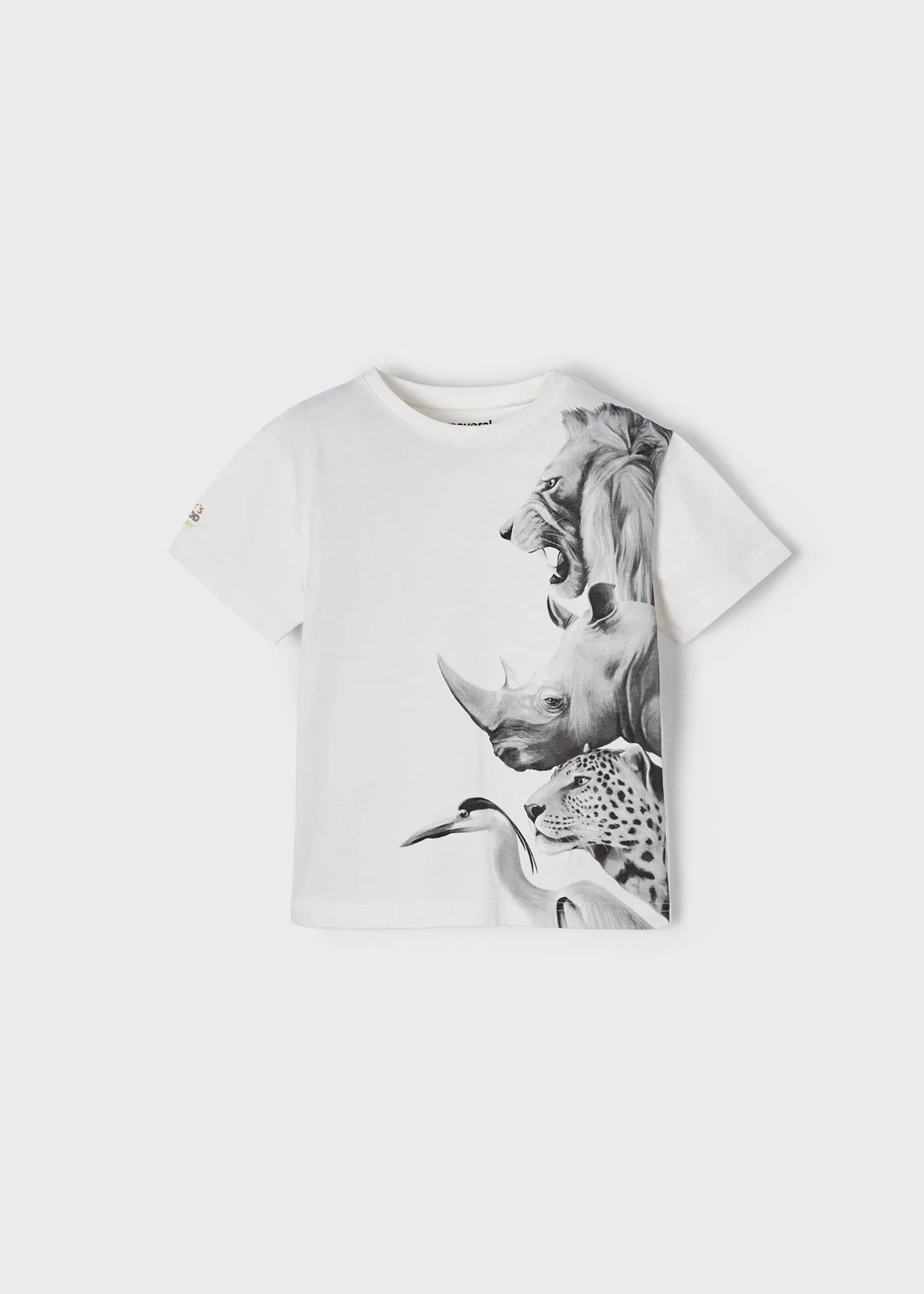 Mayoral Mini T-Shirt w/Animal Graphic _Off White 3003-37