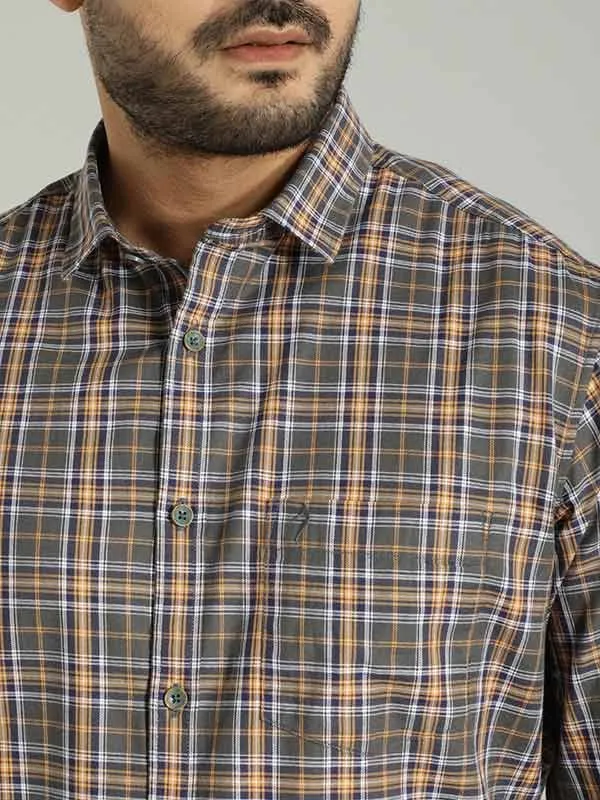 Men Checked Full Sleeve Cotton Shirt