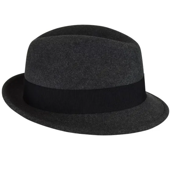 Men's Bailey Of Hollywood Litefelt Wool Center Dent Tino 7001 Fedora Black Mix