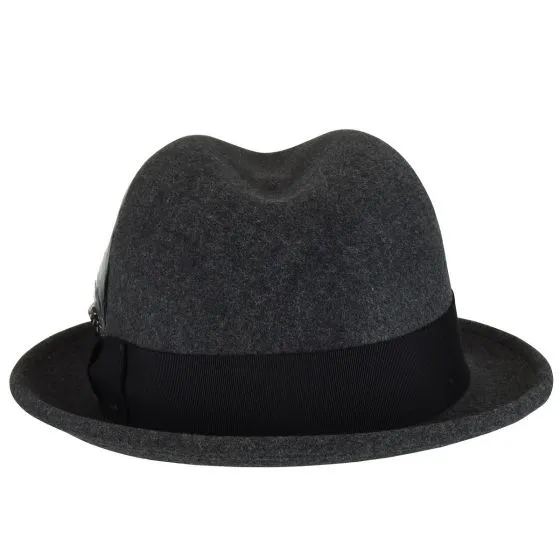 Men's Bailey Of Hollywood Litefelt Wool Center Dent Tino 7001 Fedora Black Mix