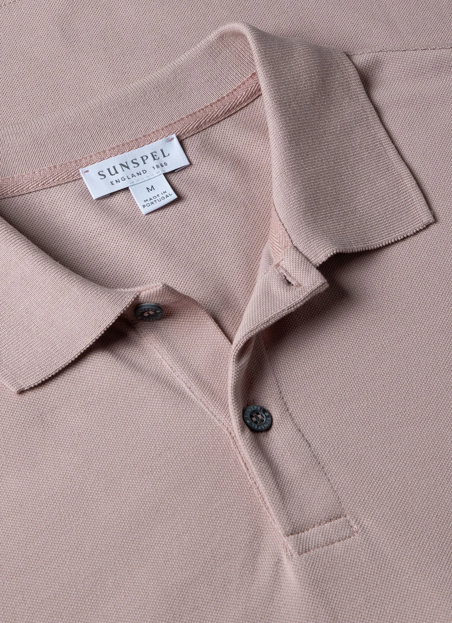 Men's Piqué Polo Shirt in Pale Pink