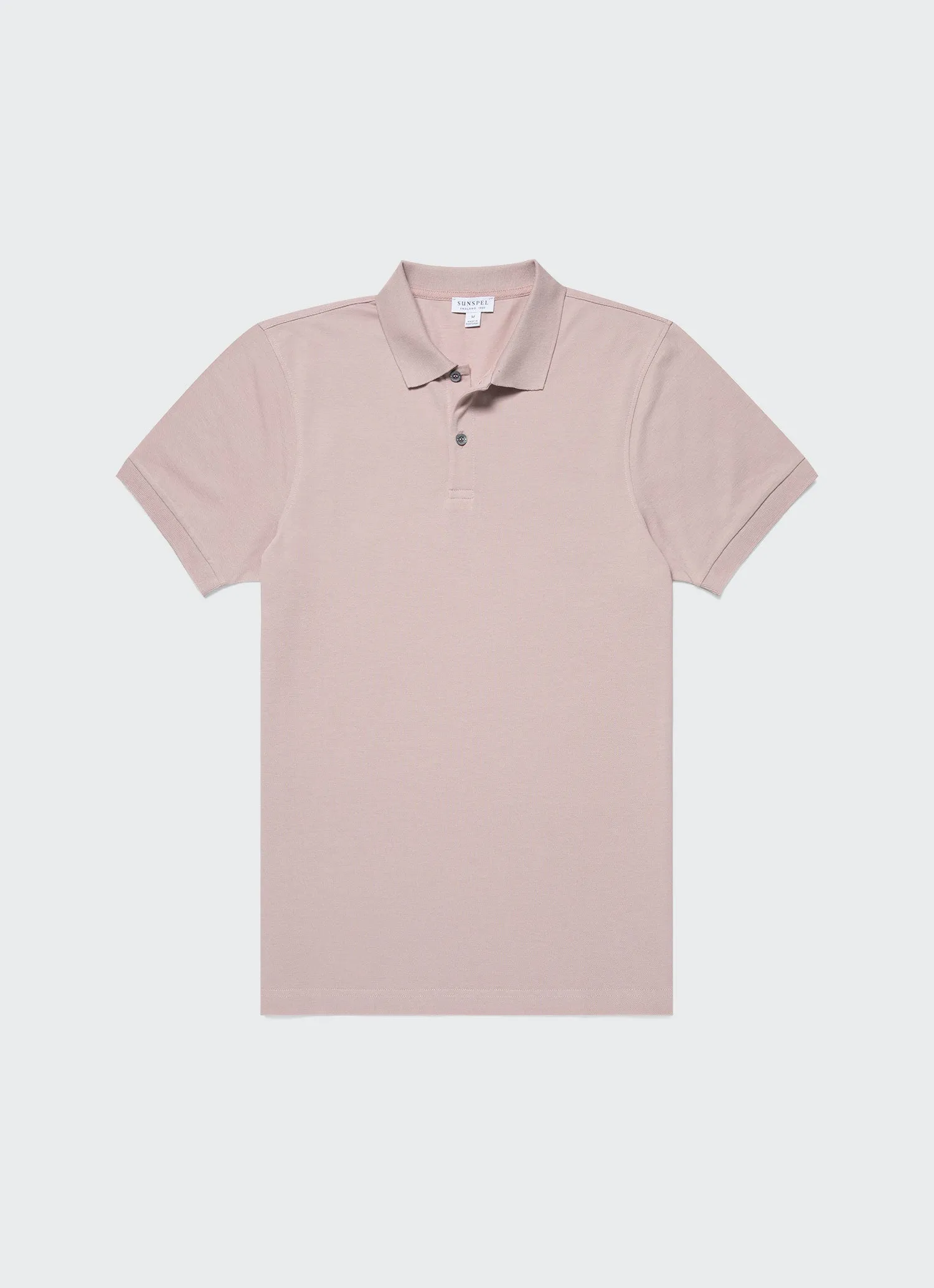 Men's Piqué Polo Shirt in Pale Pink