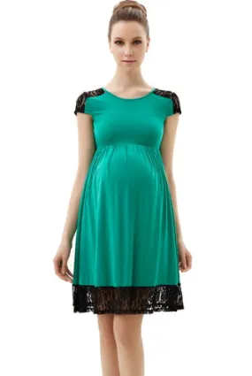 Momo Maternity Lace Insert Skater Dress