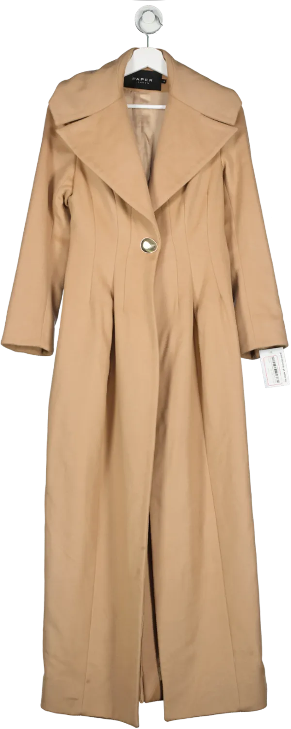 Paper London Beige Wool Coat UK 8