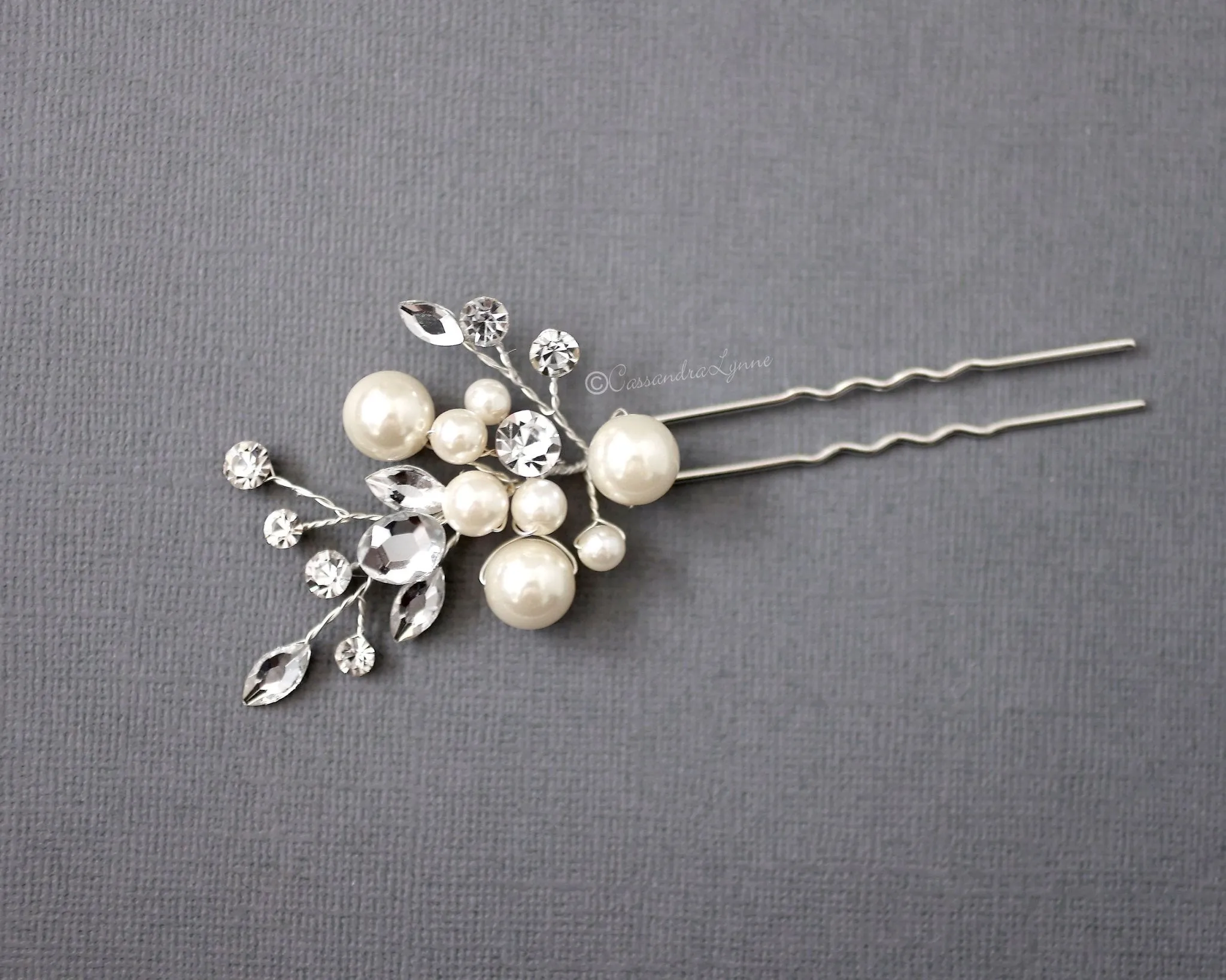 Pearl Cluster Hairpin for the Bride