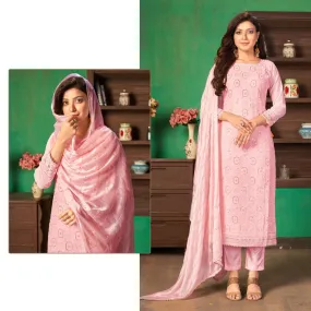 Pink Designer Original Chikankari Elegant Pakistani Suits