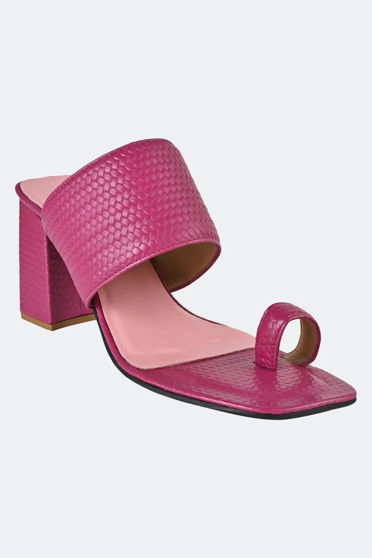 Pink One Toe Heels For Women